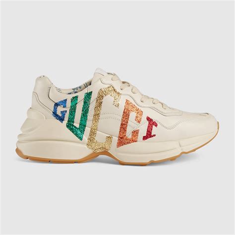 gucci rhyton glitter sneakers review|Gucci rhyton sneakers for women.